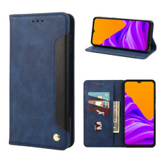 For Samsung Galaxy Xcover6 Pro Skin Feel Splicing Leather Phone Case(Blue)