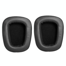 2 PCS For Logitech G633 G933 Protein Skin Earphone Cushion Cover Earmuffs Replacement Earpads(Dark Grey)