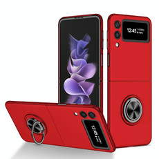 For Samsung Galaxy Z Flip4 Armor Ring Holder Phone Case(Red)