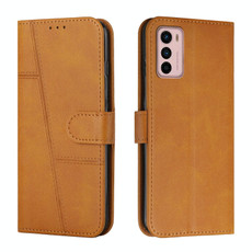 For Motorola Moto G42 Stitching Calf Texture Buckle Leather Phone Case(Yellow) For Motorola Moto G42 Stitching Calf Texture Buckle Leather Phone Case(Yellow)