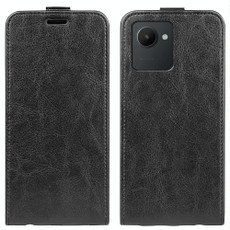 For OPPO Realme C30 4G R64 Texture Vertical Flip Leather Phone Case(Black)
