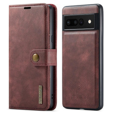 For Google Pixel 7 Pro DG.MING Crazy Horse Texture Detachable Magnetic Leather Phone Case(Red)