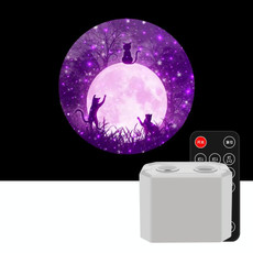 C210 Christmas / Halloween / Tanabata Colorful Laser Star Projection Light LED Night Light(Cat)