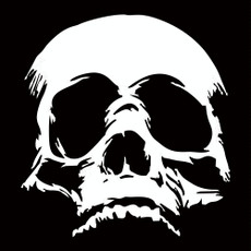 D-774 Evil Skull Pattern Car Modified Decorative Sticker(White) D-774 Evil Skull Pattern Car Modified Decorative Sticker(White)