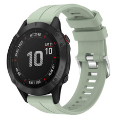 For Garmin Fenix 6 Pro GPS 22mm Solid Color Silicone Watch Band(Light Green) For Garmin Fenix 6 Pro GPS 22mm Solid Color Silicone Watch Band(Light Green)