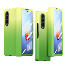 For Samsung Galaxy Z Fold4 Colorful Gradient Tempered Film Integrated Phone Case(Green)
