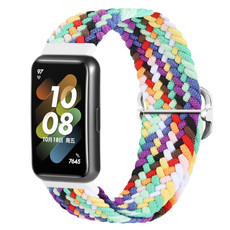 For Huawei Band 7 Nylon Braided Buckle Watch Band(Colorful) For Huawei Band 7 Nylon Braided Buckle Watch Band(Colorful)