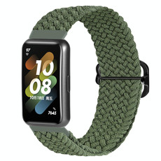 For Huawei Band 7 Nylon Braided Buckle Watch Band(Green) For Huawei Band 7 Nylon Braided Buckle Watch Band(Green)