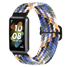 For Huawei Band 7 Nylon Braided Buckle Watch Band(Colorful Denim) For Huawei Band 7 Nylon Braided Buckle Watch Band(Colorful Denim)