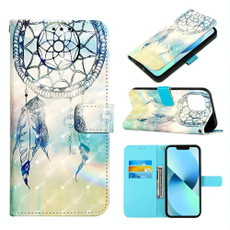 For iPhone 14 3D Painting Horizontal Flip Leather Phone Case (Dream Wind Chimes)