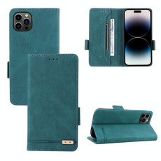 For iPhone 14 Pro Magnetic Clasp Leather Phone Case(Green) For iPhone 14 Pro Magnetic Clasp Leather Phone Case(Green)
