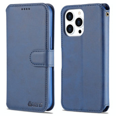 For iPhone 14 Pro AZNS Calf Texture Flip Leather Phone Case(Blue) For iPhone 14 Pro AZNS Calf Texture Flip Leather Phone Case(Blue)