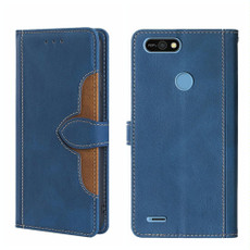 For Tecno Pop 2 / Pop 2 F / Pop 2 Pro Skin Feel Straw Hat Magnetic Buckle Leather Phone Case(Blue)