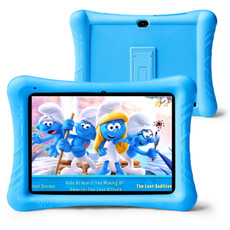 Qunyico Y10 Kids Tablet PC, 10.1 inch, 2GB+32GB, Android 10 Allwinner A100 Quad Core CPU, Support 2.4G WiFi / Bluetooth, Global Version with Google Play, US Plug (Blue)