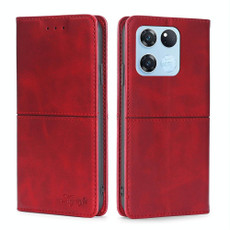 For OnePlus Ace Racing Cow Texture Magnetic Horizontal Flip Leather Phone Case(Red)