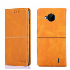For Nokia C20 Plus Cow Texture Magnetic Horizontal Flip Leather Phone Case(Light Brown)