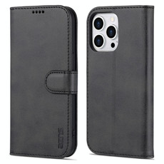 For iPhone 14 Pro AZNS Skin Feel Calf Texture Horizontal Flip Leather Case(Black)