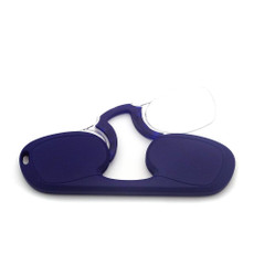 Clip-nose Reading Glasses Portable Reading Mirror No Mirror Leg Glasses, Degree: +100(Blue)