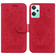 For OnePlus Nord CE 2 Lite 5G Butterfly Rose Embossed Leather Phone Case(Red) For OnePlus Nord CE 2 Lite 5G Butterfly Rose Embossed Leather Phone Case(Red)