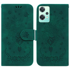 For OnePlus Nord CE 2 Lite 5G Butterfly Rose Embossed Leather Phone Case(Green) For OnePlus Nord CE 2 Lite 5G Butterfly Rose Embossed Leather Phone Case(Green)