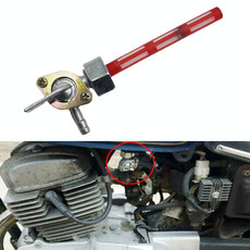 Motorcycle Fuel Tap Valve Petcock Fuel Tank Gas Switch for Honda CB400F 1977(Red)