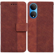 For Honor X7 Geometric Embossed Leather Phone Case(Brown) For Honor X7 Geometric Embossed Leather Phone Case(Brown)