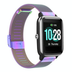 For ID205 / Willful SW021 19mm Stainless Steel Milanese Watch Band(Colorful)