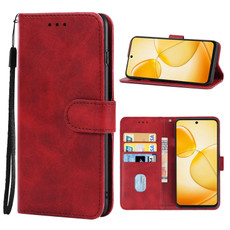 For Infinix Hot 12 Play Leather Phone Case(Red)