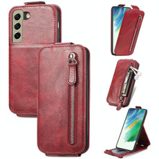 For Samsung Galaxy S21 FE 5G Zipper Wallet Vertical Flip Leather Phone Case(Red) For Samsung Galaxy S21 FE 5G Zipper Wallet Vertical Flip Leather Phone Case(Red)