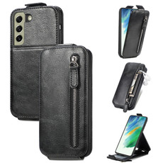 For Samsung Galaxy S21 FE 5G Zipper Wallet Vertical Flip Leather Phone Case(Black) For Samsung Galaxy S21 FE 5G Zipper Wallet Vertical Flip Leather Phone Case(Black)