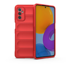 For Samsung Galaxy M52 5G Magic Shield TPU + Flannel Phone Case(Red)