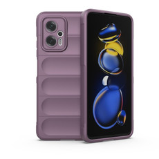 For Xiaomi Redmi Note 11T Pro Magic Shield TPU + Flannel Phone Case(Purple)