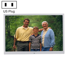 HSD1303 13.3 inch LED 1280x800 High Resolution Display Digital Photo Frame with Holder and Remote Control, Support SD / MMC / MS Card / USB Port, US Plug(Silver)