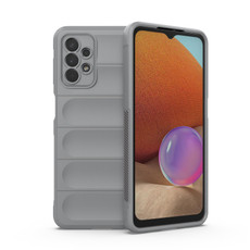 For Samsung Galaxy A32 5G Magic Shield TPU + Flannel Phone Case(Grey)
