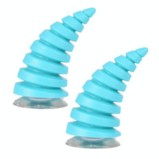 2PCS Motorcycle Horn Sucker Helmet Decoration(Light Blue) 2PCS Motorcycle Horn Sucker Helmet Decoration(Light Blue)
