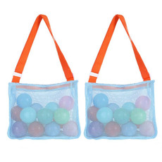 2PCS Children Shell Collection Bag Beach Toys Organizer Storage Bag(Blue) 2PCS Children Shell Collection Bag Beach Toys Organizer Storage Bag(Blue)