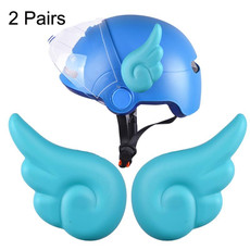 2 Pairs Motorcycle Helmet Angel Wings Decoration(Light Blue) 2 Pairs Motorcycle Helmet Angel Wings Decoration(Light Blue)