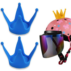 2PCS Motorcycle Crown Sucker Helmet Decoration(Blue) 2PCS Motorcycle Crown Sucker Helmet Decoration(Blue)