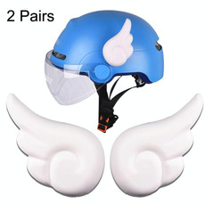 2 Pairs Motorcycle Helmet Angel Wings Decoration(White) 2 Pairs Motorcycle Helmet Angel Wings Decoration(White)