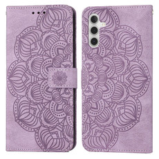 For Samsung Galaxy A13 5G Mandala Embossed Flip Leather Phone Case(Purple)