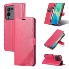 For vivo S15 AZNS Sheepskin Texture Flip Leather Phone Case(Red)