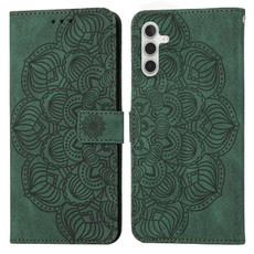 For Samsung Galaxy A13 5G Mandala Embossed Flip Leather Phone Case(Green)