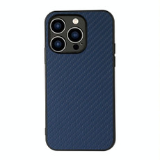 For iPhone 14 Pro Carbon Fiber Texture Phone Case (Blue)