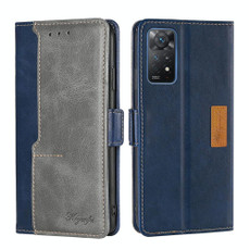 For Xiaomi Redmi Note 11 Pro 4G/Redmi Note 11 Pro 5G Global Contrast Color Side Buckle Leather Phone Case(Blue + Grey) For Xiaomi Redmi Note 11 Pro 4G/Redmi Note 11 Pro 5G Global Contrast Color Side Buckle Leather Phone Case(Blue + Grey)