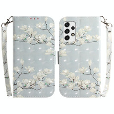 For Samsung Galaxy A53 5G 3D Colored Horizontal Flip Leather Phone Case(Magnolia)