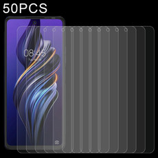 50 PCS 0.26mm 9H 2.5D Tempered Glass Film For Tecno Pova 3