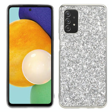 For Samsung Galaxy M23/F23 Glitter Powder Shockproof TPU Phone Case(Silver)