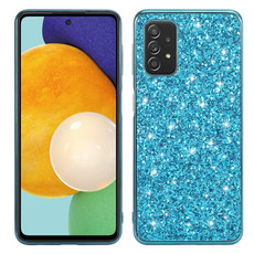 For Samsung Galaxy M23/F23 Glitter Powder Shockproof TPU Phone Case(Blue)