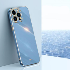 For iPhone 15 Pro Max XINLI Straight Edge 6D Electroplate TPU Phone Case(Celestial Blue)