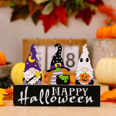 Wooden Letter Table Decoration Halloween Scene Decoration Props, Style: B Model